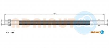 Шланг гальмівний задн. E36 ADRIAUTO 05.1208