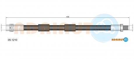 Шланг гальмівний передн. E39 ADRIAUTO 05.1210