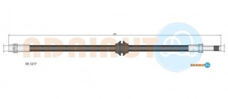 Шланг гальм. передн. E46 01- ADRIAUTO 05.1217