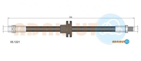 Шланг гальмівний перед. X5 (E53) (510mm) ADRIAUTO 05.1221