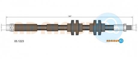 Шланг гальм. передн.1 E87, 3 E90/E91/E92 c 07.2005- ADRIAUTO 05.1223