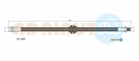 Шланг гальмів.передн.Mini 06- ADRIAUTO 05.1260