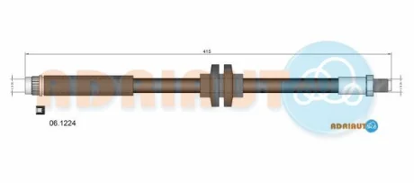 CHEVROLET Гальмівний шланг AVEO 1.2-1.4 11- ADRIAUTO 06.1224
