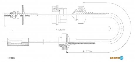 Трос зчеплення ZX 1,1-1,4 (6568-) 94- ADRIAUTO 070151