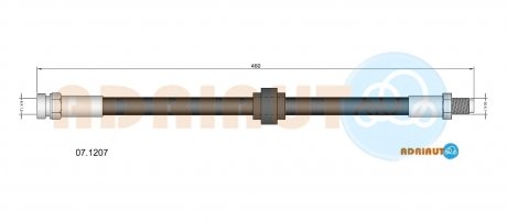 Гальм.шланг передн.BX -93 ADRIAUTO 07.1207