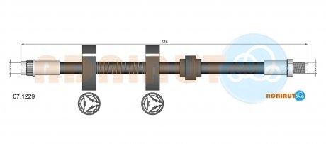 Гальм.шланг передн.XM -94 ADRIAUTO 07.1229 (фото 1)
