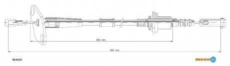 Трос зчеплення Picanto 04- ADRIAUTO 09.0110