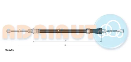 JEEP Трос тормозной лев. Cherokee 95- ADRIAUTO 090265