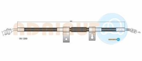 Шланг гальмівний передн.прав.Sorento 06- ADRIAUTO 09.1269