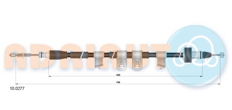 Тросик гальма стоянки ADRIAUTO 10.0277