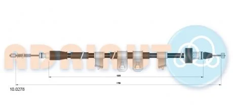 Тросик стояночного тормоза ADRIAUTO 10.0278