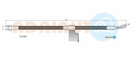 Гальмівний шланг передн. лів. ELantra,Kia Carens 02- ADRIAUTO 10.1241