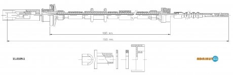 Трос зчеплення Brava-Bravo 1,6-1,8, TDS ADRIAUTO 11.0109.1 (фото 1)
