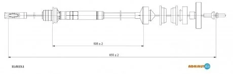 Трос зчеплення Evasion/Jumpy 2,0TB-1,9TDS 95- ADRIAUTO 1101131