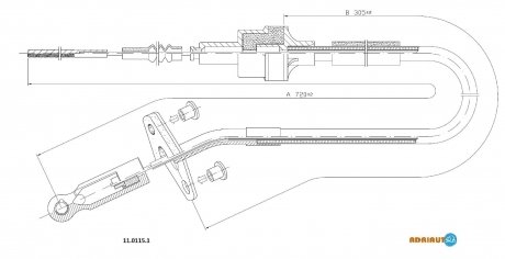 Трос зчеплення ADRIAUTO 1101151 (фото 1)