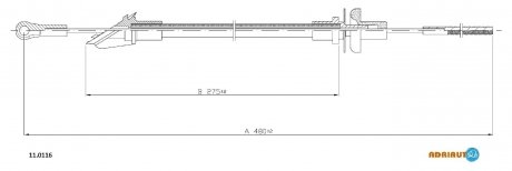 Трос зчеплення Fiorino 81- ADRIAUTO 110116 (фото 1)