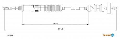 Трос зчеплення (рег.автом.) Scudo TDS 95- ADRIAUTO 1101381