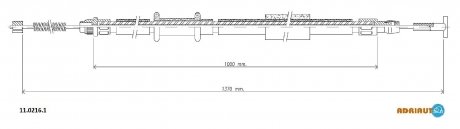 Тросик стояночного тормоза ADRIAUTO 1102161 (фото 1)