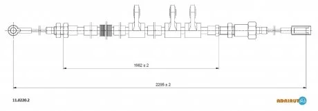 Трос ручного гальм.Ducato 06- ADRIAUTO 1102202