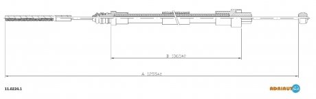 Трос ручного тормоза ADRIAUTO 1102241 (фото 1)