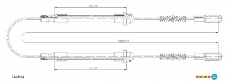Трос стояночного гальма ADRIAUTO 1102351