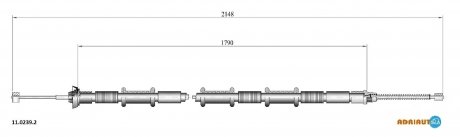 Трос ручн.гальма лів.Doblo 01- ADRIAUTO 1102392