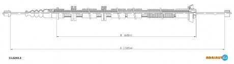Трос ручного гальма Bravo II ADRIAUTO 1102431