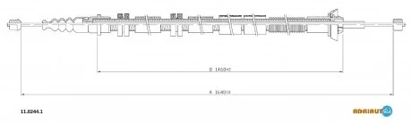 Трос стояночных тормозов Прав ADRIAUTO 1102441