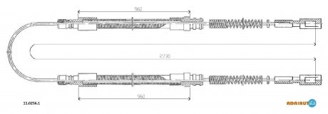 Трос ручного гальма IVECO Daily -96 ADRIAUTO 11.0256.1