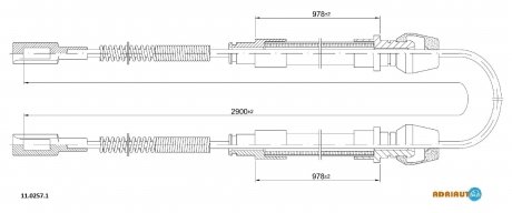 Трос стояночного тормоза ADRIAUTO 1102571