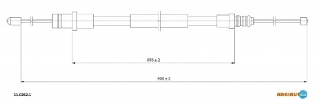 Трос ручного гальма Scudo,Jumpy,Expert 1.9/2.0D ADRIAUTO 11.0262.1