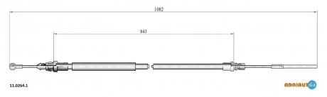 Трос ручн.гальма лів.C8 02- ADRIAUTO 1102641