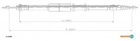 Трос ручного гальма ADRIAUTO 110289