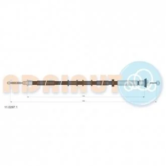 Фото тросик стояночного тормоза ADRIAUTO 1102971 Тросик стояночного тормоза ADRIAUTO 1102971