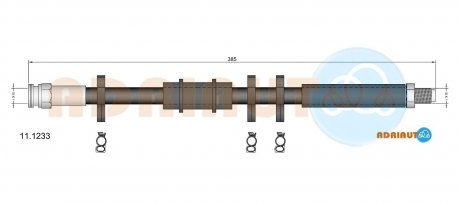 Шланг гальм. передн.Ducato 85, Citroen C25, PEUGEOT J5 ADRIAUTO 11.1233