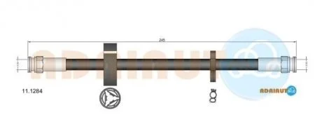 Шланг гальмівний задній Bravo 1.8,2.0 95- ADRIAUTO 11.1284