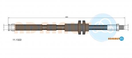 Гальмівний шланг передн.Punto 99- ADRIAUTO 11.1322