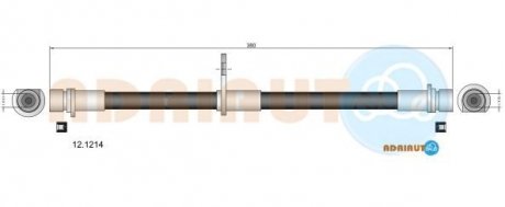 Шланг гальмівний задн.Accord 93- ADRIAUTO 12.1214 (фото 1)
