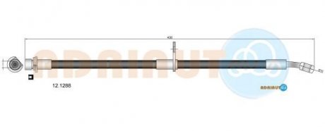 Шланг гальм. задн. пр.Accord 98- ADRIAUTO 12.1288 (фото 1)