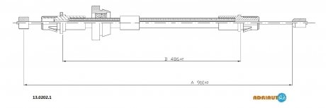 Трос ручного гальма ADRIAUTO 1302021