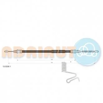 Трос ручного гальма задн. прав.Transit 00- 1386 ADRIAUTO 1302081