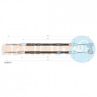 Трос ручного гальма Escort/Orion 95- ADRIAUTO 1302151