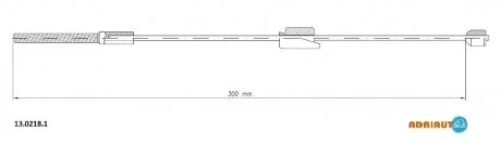 Тросик стояночного тормоза ADRIAUTO 1302181