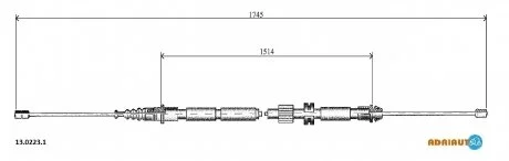 Трос ручн.гальма Mondeo універсал 01- ADRIAUTO 1302231