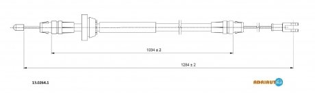 Трос ручного гальма ADRIAUTO 1302641