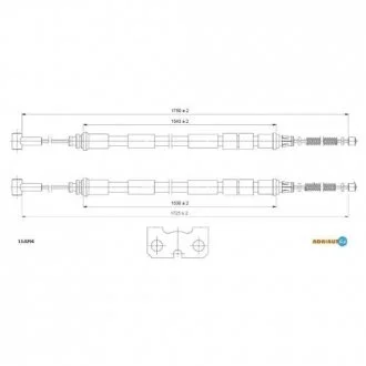 Трос ручного гальма задн. Escort ADRIAUTO 130294