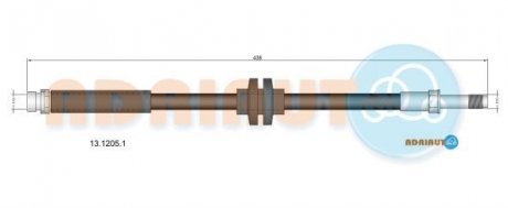 Шланг гальмівний задній Focus II, C-Max 04- ADRIAUTO 13.1205.1