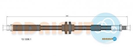 Шланг гальмівний задн.Focus II 04- ADRIAUTO 13.1206.1