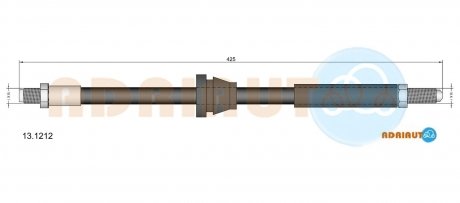 Шланг гальмівний передн. Fiesta -89 ADRIAUTO 13.1212 (фото 1)