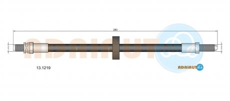 Шланг гальмівний задн. прав. Escort/Orion -90 ADRIAUTO 13.1219